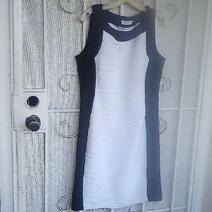 Calvin Klein Black And White Fancy Dress..Size 12